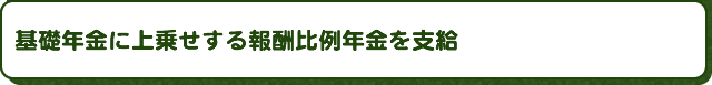基礎年金に上乗せする報酬比例年金を支給